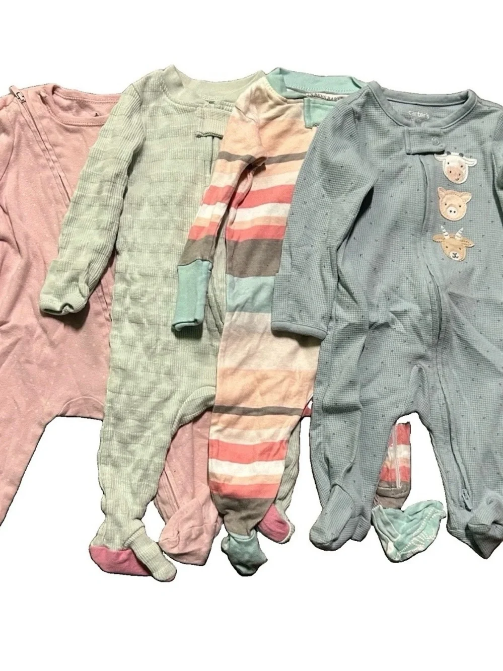 Baby Girl Footie Pajamas 2 Way Zipper Gap Size 0-3 Months